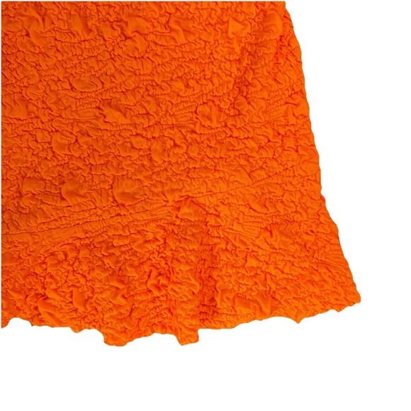 LoveShackFancy Bartlette Dress Small Tangerine Orange Textured Mini Sundress - Picture 5 of 11
